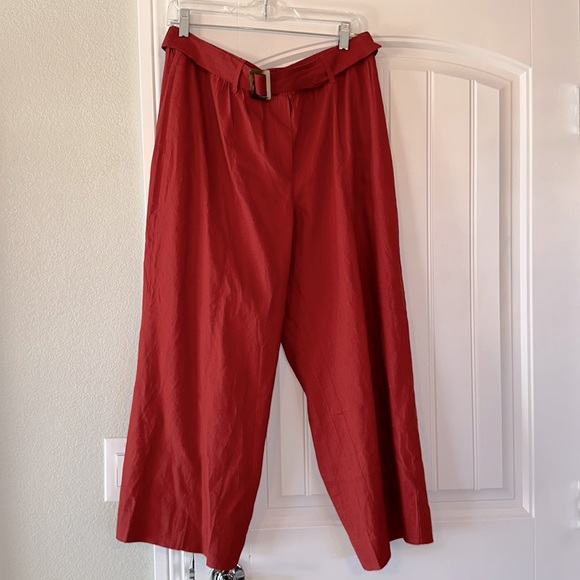 J. Jill Pants & Jumpsuits Nwt J Jill Linen Stretch Belted Cropped
